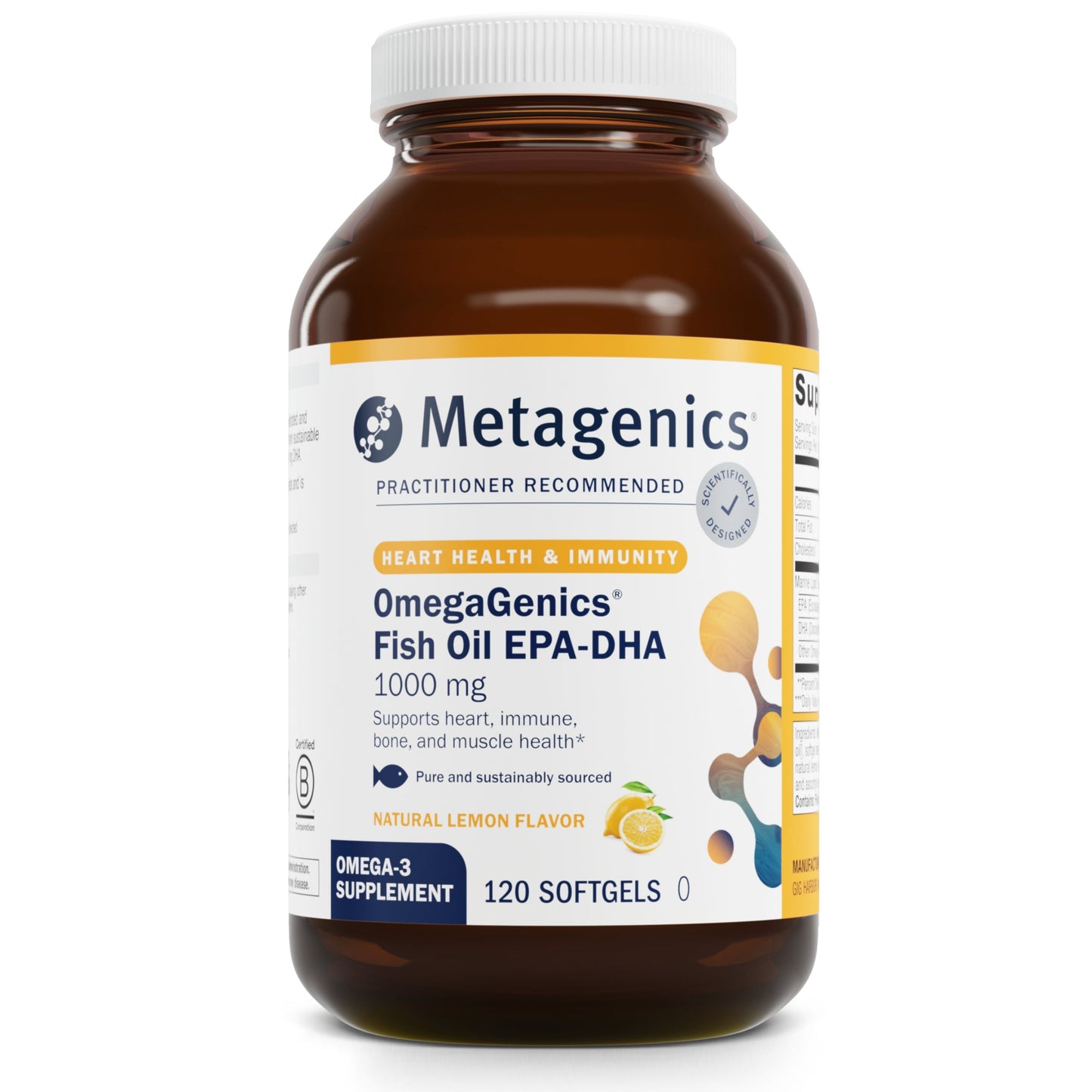 Omegagenics Fish Oil EPA-DHA 1000 - Omega-3 Fish Oil Supplement - for Heart Health, Musculoskeletal Health & Immune System Health* - with DHA & EPA - 120 Softgels
