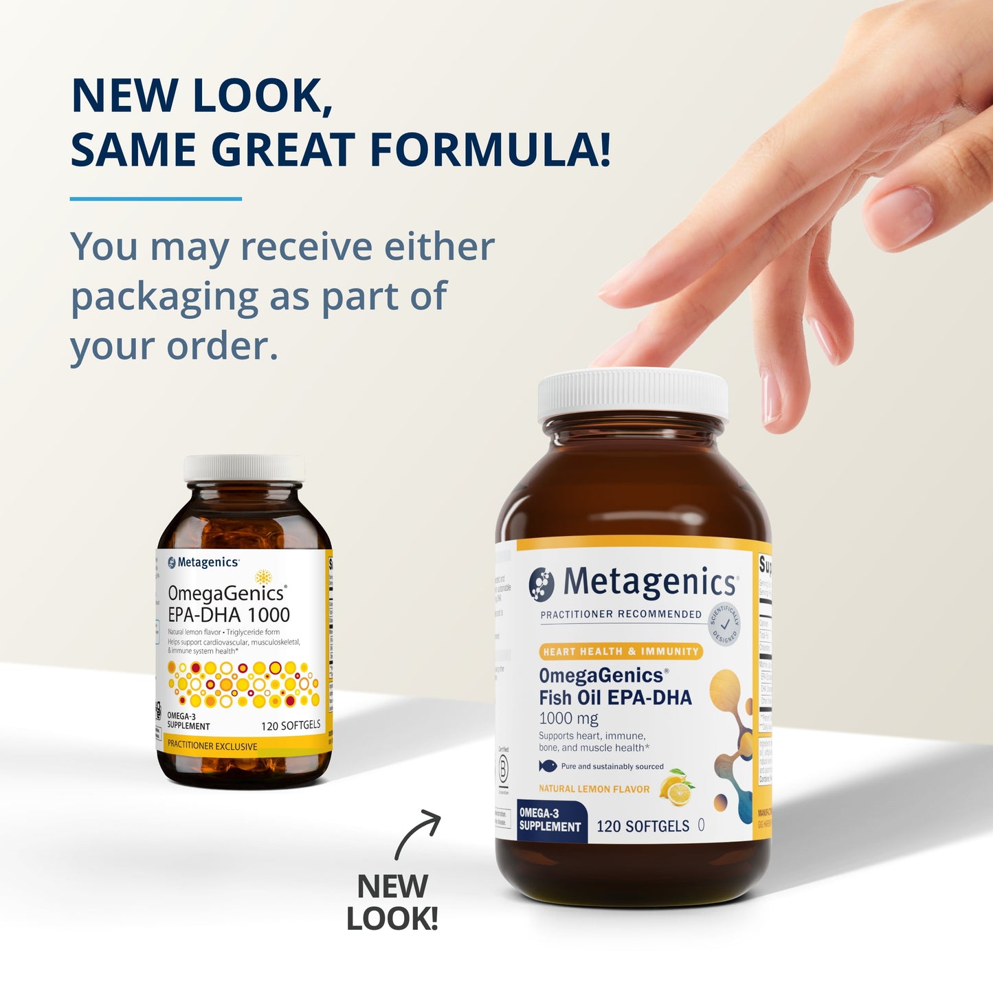 Omegagenics Fish Oil EPA-DHA 1000 - Omega-3 Fish Oil Supplement - for Heart Health, Musculoskeletal Health & Immune System Health* - with DHA & EPA - 120 Softgels